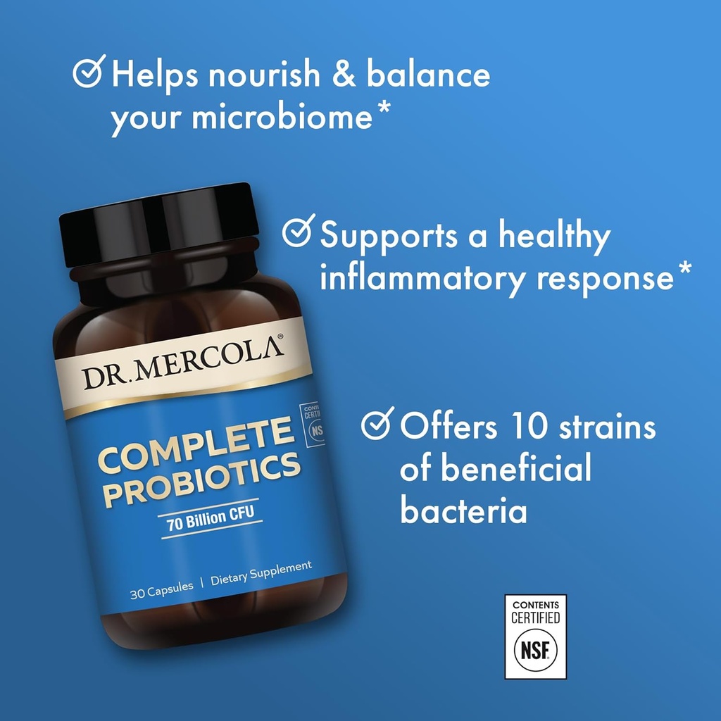 Dr Mercola Complete Probiotics 70 Billion CFU, 30caps