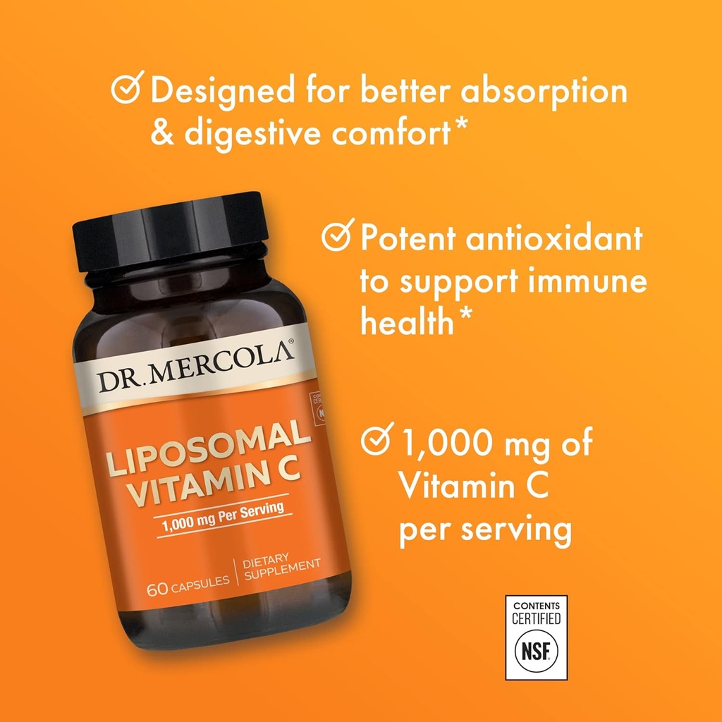 Dr Mercola Liposomal Vitamin C, 60caps