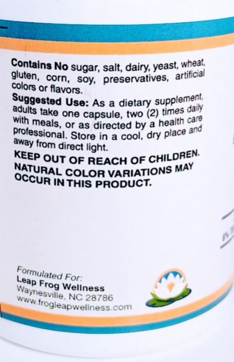 Frog Leap Wellness Ginkgo Biloba Extract 60 mg, 60cap