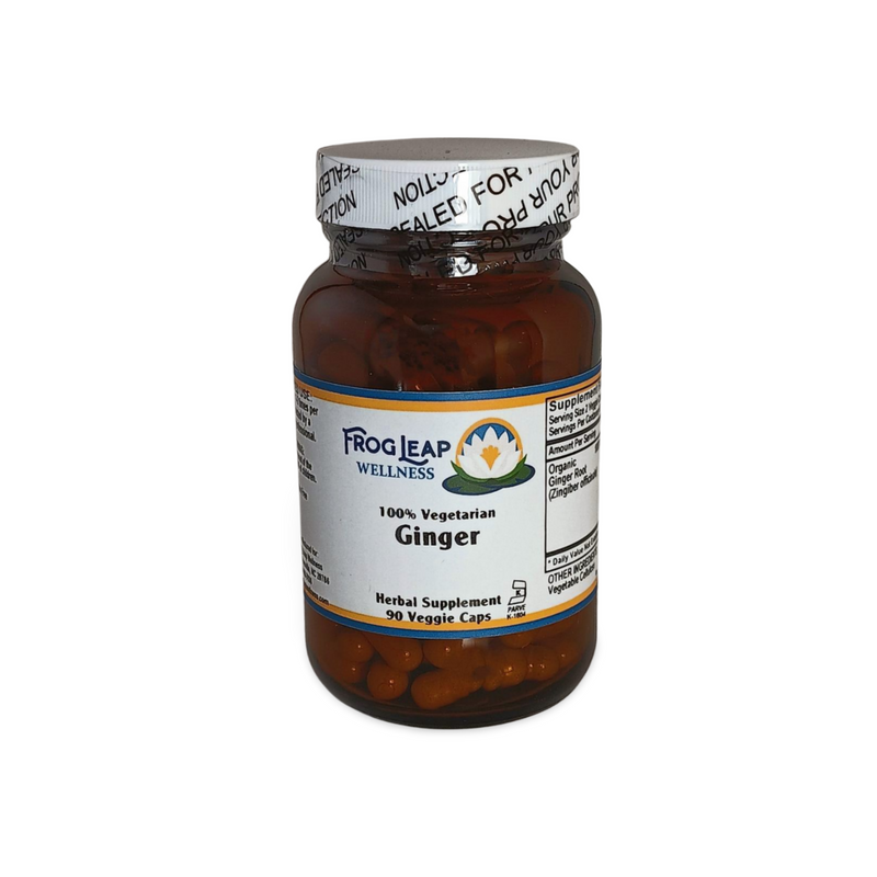 Frog Leap Wellness Ginger Capsules – Organic, 90vcaps