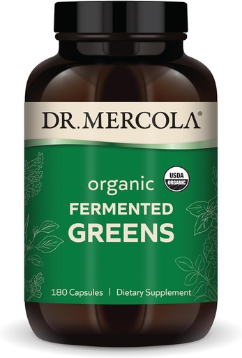 [10408] Dr Mercola Fermented Greens - Organic, 180caps